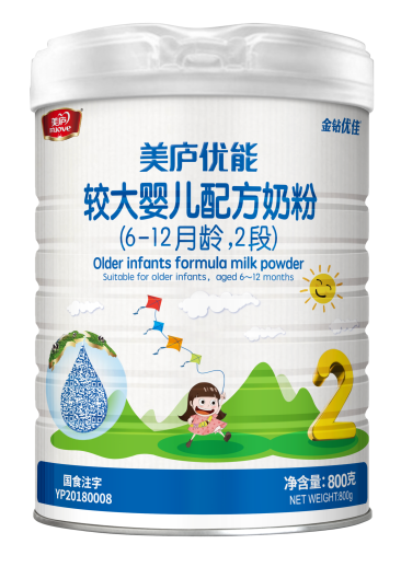 太阳集团tcy8722优能较大婴儿配方奶粉800克2段