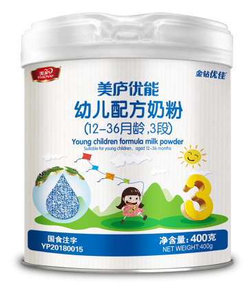 太阳集团tcy8722优能幼儿配方奶粉400克3段